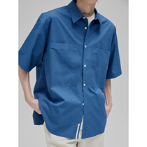 NANS high - expenditure high - density sand wash Australian cotton arc swing classic bag - shaped short sleeve shirt