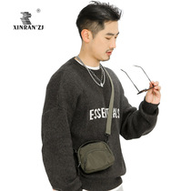 Multi-zipped pocket light waterproof Mini small phone bag Carry-on Bag For Mens Single Shoulder Chest Bag Sloppy Satchel