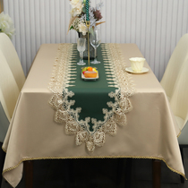 Dream lover 2022 new table cloth art Nordic upscale light extravagant High sense rectangular table table cloth suit