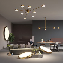 Living room lights Simple modern atmosphere led ceiling lamp set combination headlight Three-room two-hall whole house lighting package