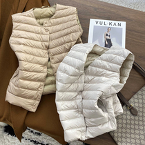  Fried chicken value high-end 90 white goose down 10000 ways to wear fold and wear warm down vest vest horse clip