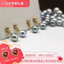 True hemp gray sea baroque pearl ear clip CC decoration comfortable and painless mosquito coil plate earrings
