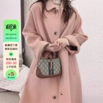 Korea A - edition double - sided cashmere coat 2022 new single - row loose - sleeved coat