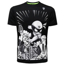 2019 Korea new UPTON badminton suit Ninja cute comics couple sports quick-dry short sleeve t-shirt
