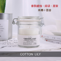 COTTON LILY Romantic SCENTED CANDLE Study SCENTED CANDLE Smoke-free livable fresh sleeping candle