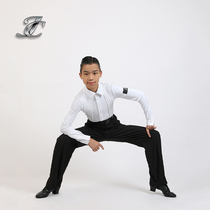 Jiacheng dance JC childrens Latin dance competition clothes summer new shirt boys examination art test S11