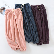Couple Sleeping Pants for men and women Autumn Winter Thick Warm Warm Pants Flannel winter extras Coral Flannel Home Pants