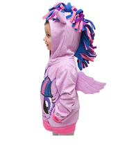 Girl coat cartoon pony wing sweatshirt plus velvet thickened coat 3-10 years old size