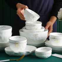 White jade ceramic tableware dish with creative soup dish dish dish European-style Phnom Penh ceramic dish