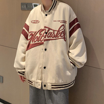 Baseball uniform mens ins Tide brand vintage embroidery loose jacket 2021 autumn Korean casual Joker couple coat