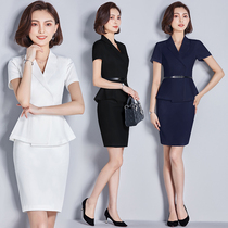 Business suit suit Summer womens clothing capable Korean version temperament 4s real estate consultant host interview work suit