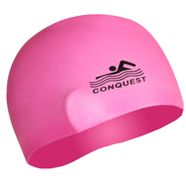 Meet fashion professional silicone solid color swimming cap Waterproof hair care ear protection Elastic non-strangle head unisex