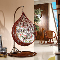 Real rattan hanging chair Hanging basket Birds Nest Balcony Recliner Lazy chair Rocking chair Indoor outdoor swing Rattan chair Leisurely chair