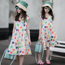 Girls vest dress foreign style children summer clothes 2021 New Korean version of cake dress children casual princess dress