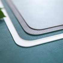 Leather tablecloth Waterproof and oil-proof wash-in and anti-hot table mat Household rectangular table cloth Coffee table mat Solid color plastic