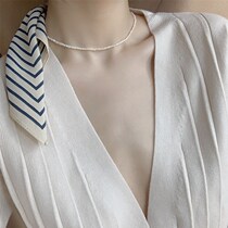 Natural small pearl short necklace female European and American niche design exquisite versatile stack wearing choker 2020 New Tide