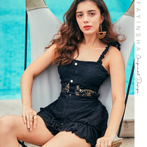 Faitha ins Fairy Swimsuit Female Sexy Backless Thin Belly Cover One-Body Dress Spa Swimming Swimsuit