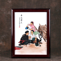 It is recommended that the old porcelain is used for the production of Liling kiln. The secretary of the hand-painted porcelain plate painting ornaments under the enamel is ZLW119