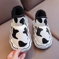 Parent-child cotton shoes children winter plus velvet cotton boots two cotton shoes fur shoes baby girl waterproof thickened girls snow boots