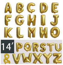  English letters 14 inch 35cm golden aluminum film aluminum foil balloon birthday wedding room decoration Wedding opening celebration