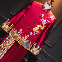 Mens Xiuhe clothing 2021 new Chinese wedding dress Chinese style grooms red wedding dress pick-up service mens clothing