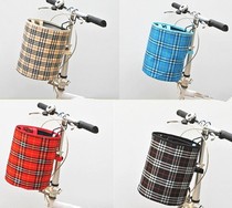 Mountain bike folding car basket basket thick canvas bicycle basket electric car basket accessories front vegetable basket