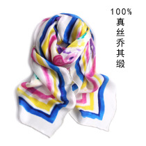 C77 Ink printed silk large square towel Sand silk shawl fashionable round the neck and sun protection scarf