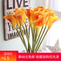 Simulation calla lily long branch calla PU feel flower Home wedding hand-held set road lead decorative flower photography props