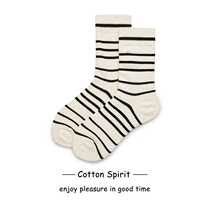 Cotton Spirit Classic Striped Couple Socks for Men and Women Designer Series Cotton Medium Tube Socks