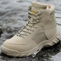 Dulang outdoor new combat boots mens ultra-light black mid-help tactical shoes winter training non-slip wear-resistant