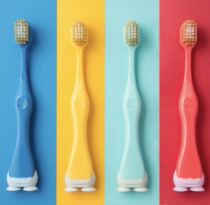 Beinoen childrens wide head full coverage toothbrush box of 4