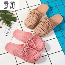 Buy one get one get one pat = two pairs) Summer hole shoes wear indoor non-slip bag head casual slippers women
