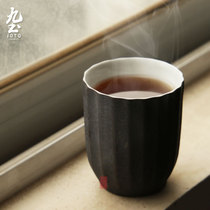 Nine-earth multi-face cup ceramic lovers cup personality cup tea water glass black gold white ceramic tea cup water cup