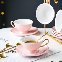 Light luxury afternoon tea set high foot coffee cup saucer pot set light luxury tea breakfast milk cereal Cup Tea Cup