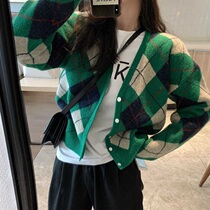 2021 autumn and winter new Korean version bursting with fashion foreign air Lazy Wind Design Sensation Blouse Cardigan Hooded Sweater Jacket Woman