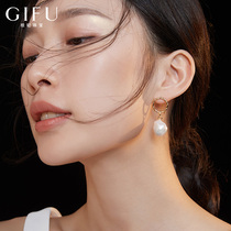 GIFU sterling silver earrings female French retro earrings Baroque natural pearl earrings earrings 2021 New Tide