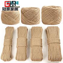 Hemp rope decorative water pipe long hand-made air conditioning pipe water pipe blocking stair handrail cat climbing frame thick rope