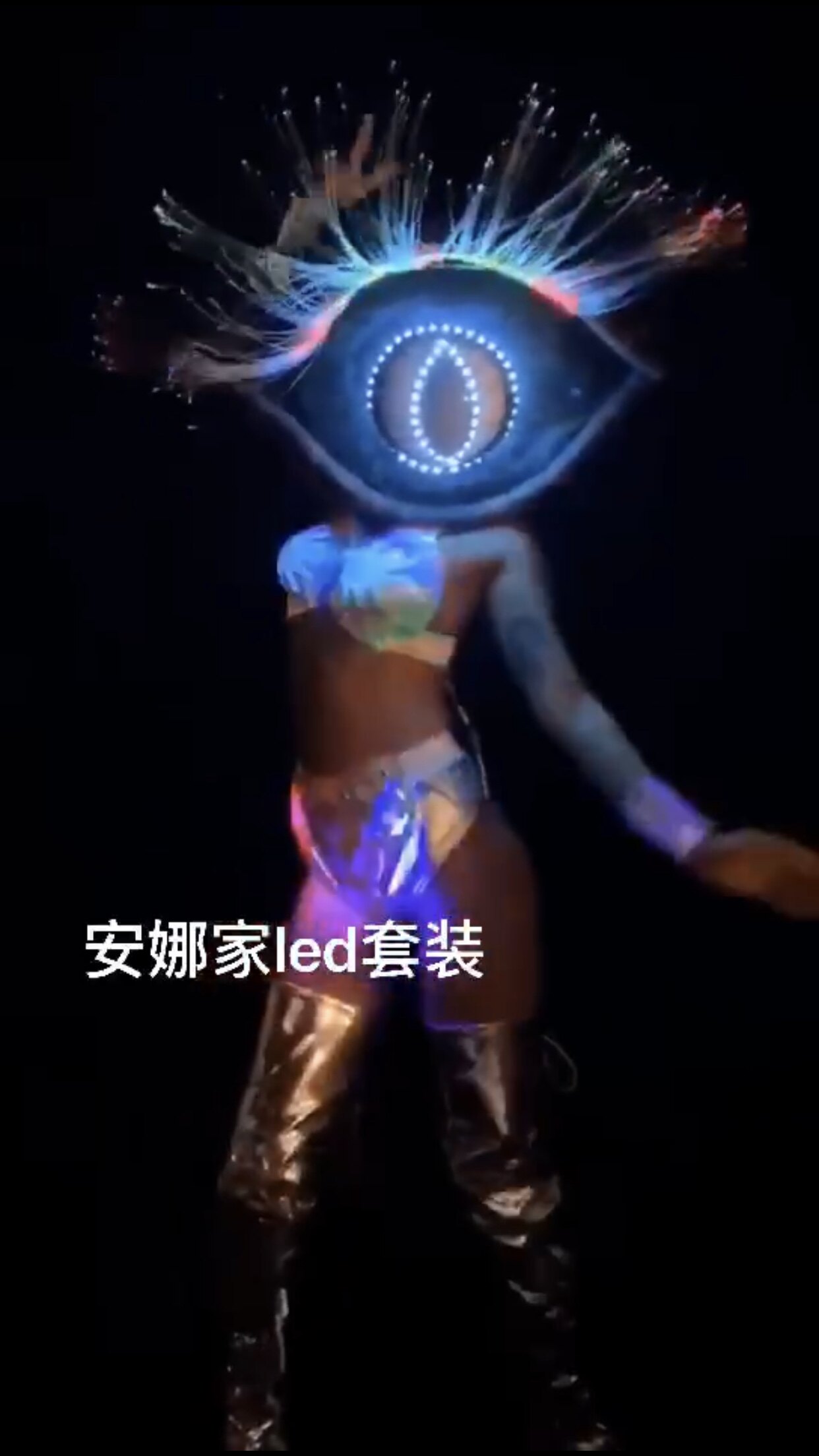 nightclub led big eyes flash headwear