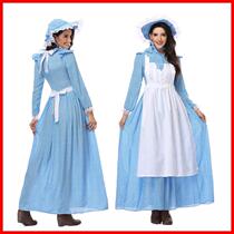 Halloween cos European colonial period pioneer child idyllic servant adult farm costume woman