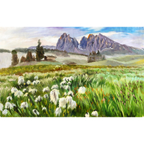 Jiang Wei Distant Mountain Living room decorative painting Collection of oil paintings on canvas