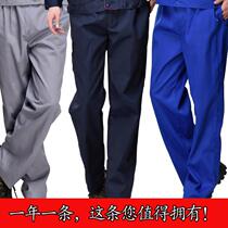 Work electrician men and women plus fat increase breathable chemical blue dustproof mens miner labor insurance work pants summer 