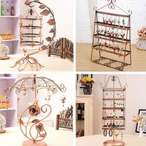 Ear ring rack jewelry display rack wrought iron rotating shelf home hanging earrings earrings earrings jewelry frame