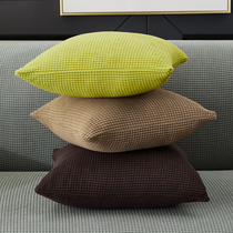 Living room pillow cover sofa cushion solid color simple Joker square thick fleece pillow removable and washable