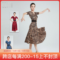 Qingqing Jiamei modern dance clothes New Waltz ballroom dance square dance temperament waist thin BAO WEN dress