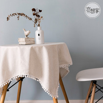 Cotton linen table cloth day style linen Nordic pure colour fabric Decorative Tea Table Desk Modern Minima Table Flag Rectangle