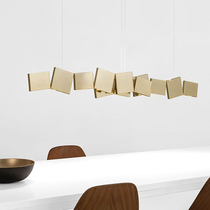 Post-modern bar simple creative long strip Cafe Club Front desk fashion restaurant design sense light luxury chandelier