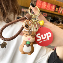 Cartoon cute creative car keychain small pendant creative Net red ins hanging key chain creative Tide brand Woman