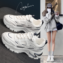 Port Wind Old Daddy Shoes Women 2022 New Summer Thin shoes Tide Casual Sneakers Small White Women Shoes Breathable Burst