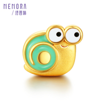 Shipu Lin psychedelic forest big-eyed snail gold transfer beads enamel 3D hard gold bracelet HP031209