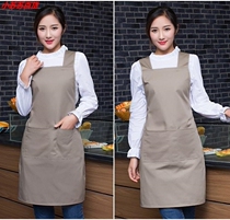 Ms. Susu fast food restaurant cooking workshop solid color waiter apron back cross back shoulder female